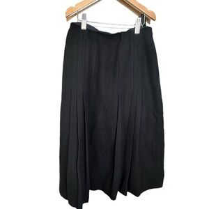 Gor- Ray Vintage 100% Wool Pleated Midi Skirt Made in England